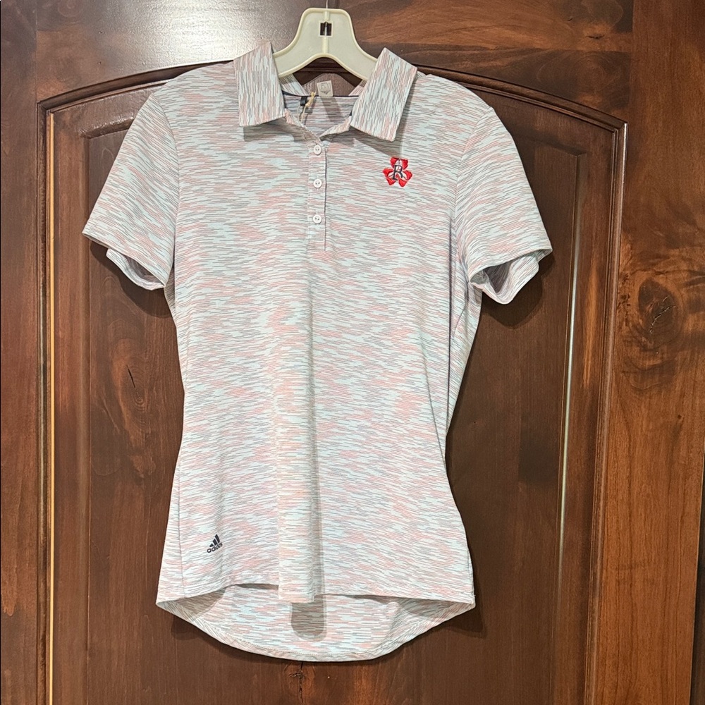 Adidas Red, White and Blue Polo Shirt